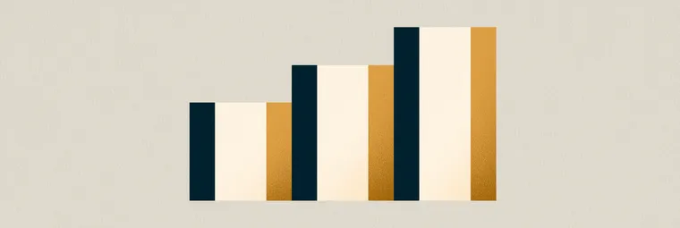 Illustration: ansteigendes Balkendiagramm — Symbolbild zu den Erfolgsaussichten einer Studienplatzklage