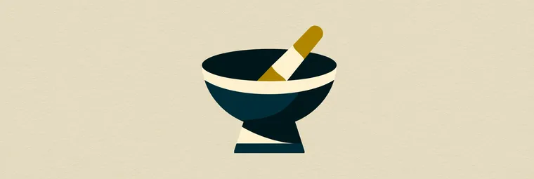 Illustration: Mörser mit Pistill — Symbolbild zur Studienplatzklage Pharmazie